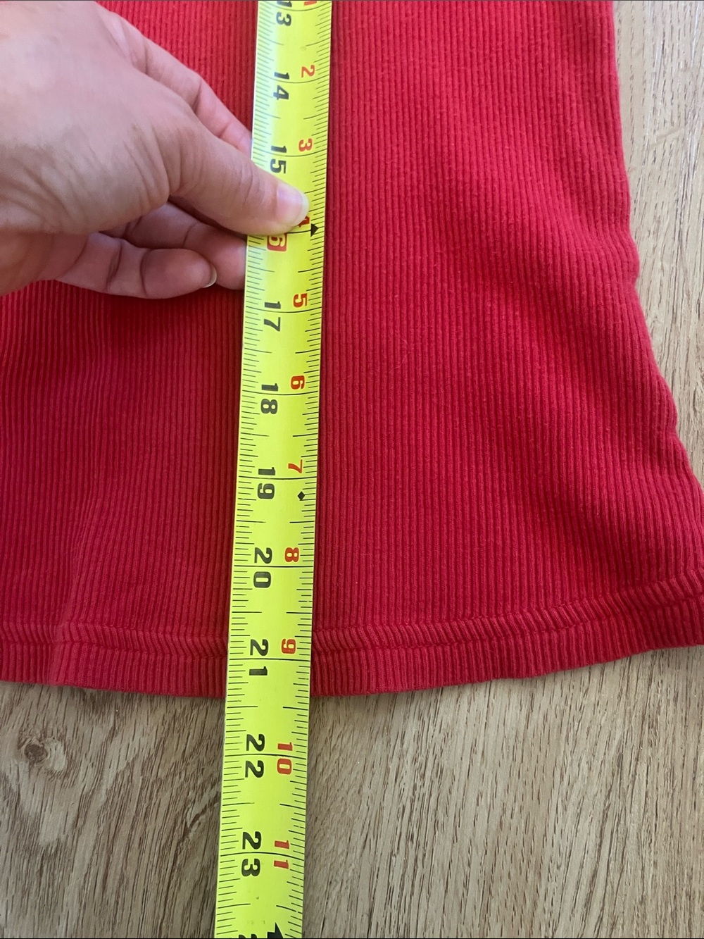 Y2k Guess Red Ribbed Tank with Crystal Script Logo - Picture 9 of 9